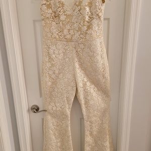 Custom designed one-piece lace embroidered jumper